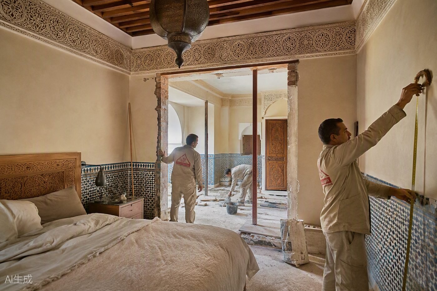 Agencement chambres & métrages — Marrakech